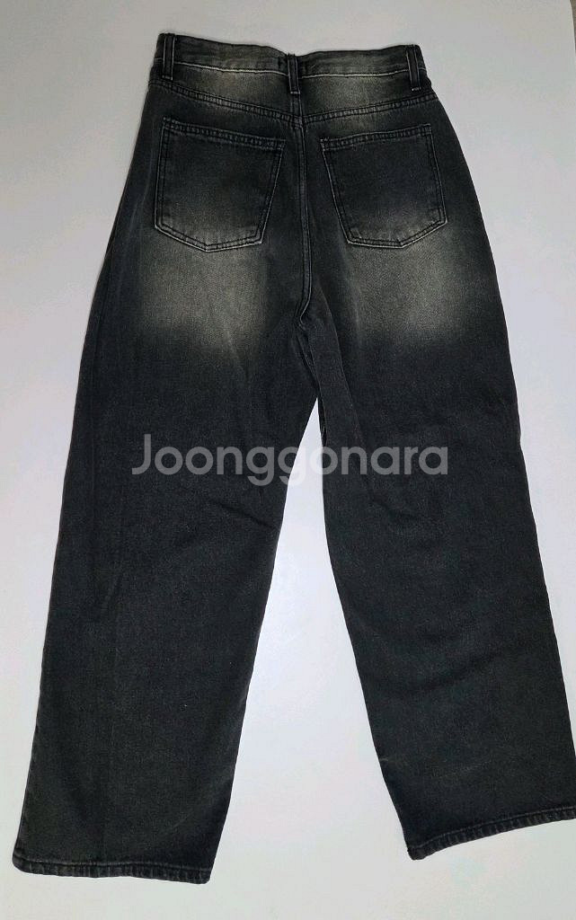 JJIM 블랙 와이드데님 팬츠S--1