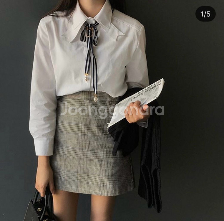 hawa 하와 리본 블라우스--0