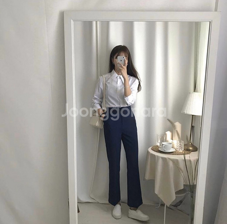 hawa 하와 리본 블라우스--2