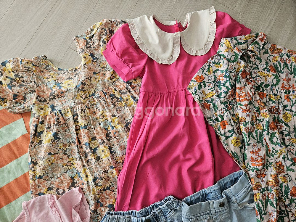 여아 원피스 여름반바지 청반바지 130사이즈--2