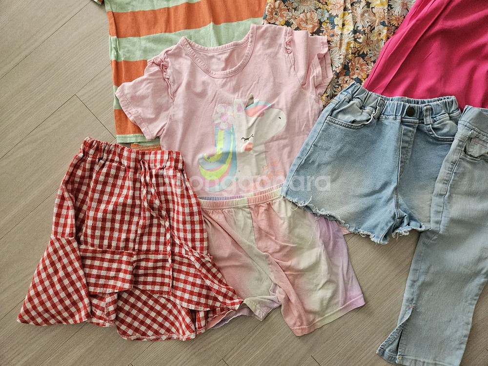 여아 원피스 여름반바지 청반바지 130사이즈--3