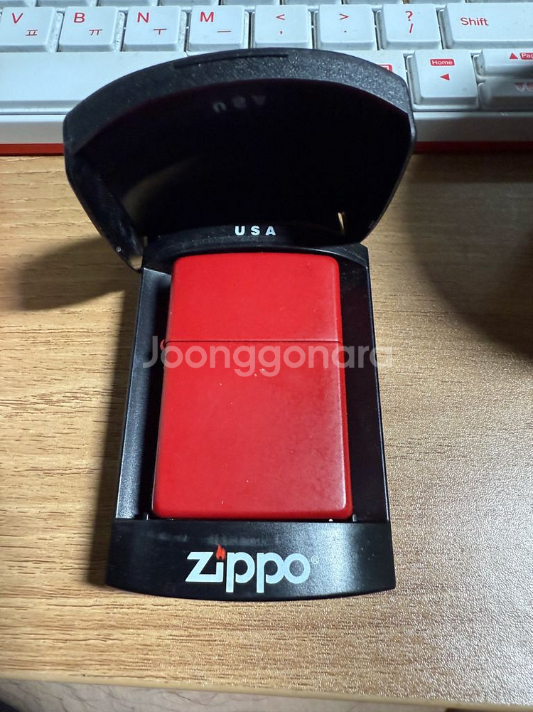 zippo classic red 라이터--0