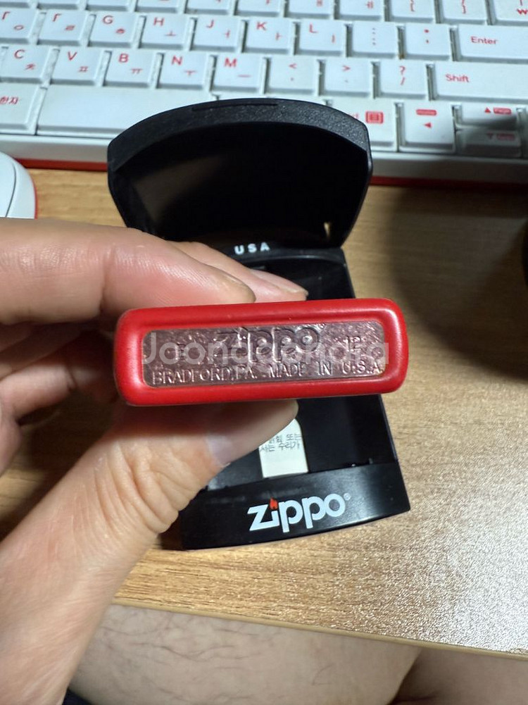 zippo classic red 라이터--3