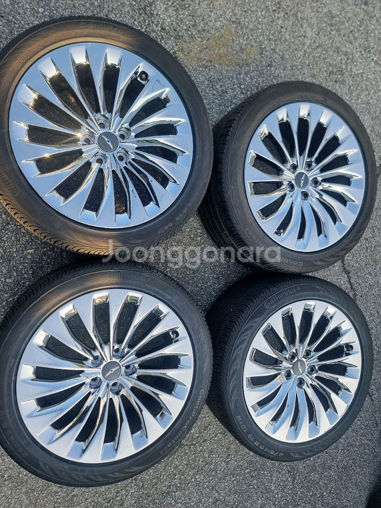 제네시스 EQ900 19인치 크롬 휠타이어 팝니다--0