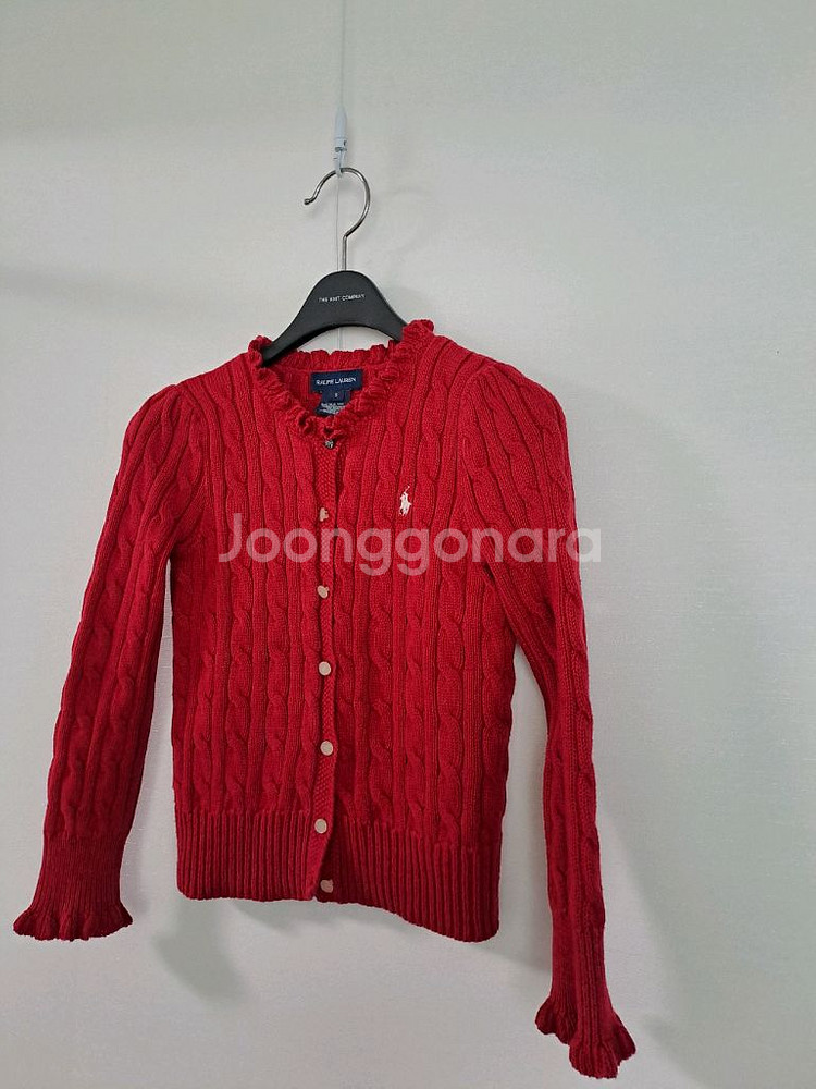 정품 랄프로렌 여아용 가디건 6T--0