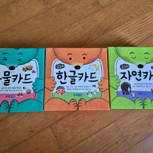 웅진 곰돌이 카드 한글 사물 자연카드
