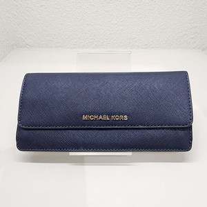 마이클코어스 플랩 지갑 네이비/그린