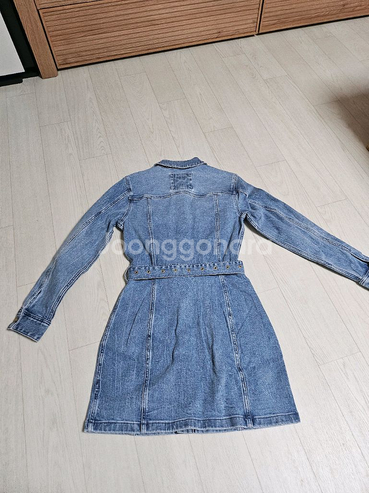 [새상품] 마이클코어스 벨티드 데님 미니 원핏xs사이즈--4