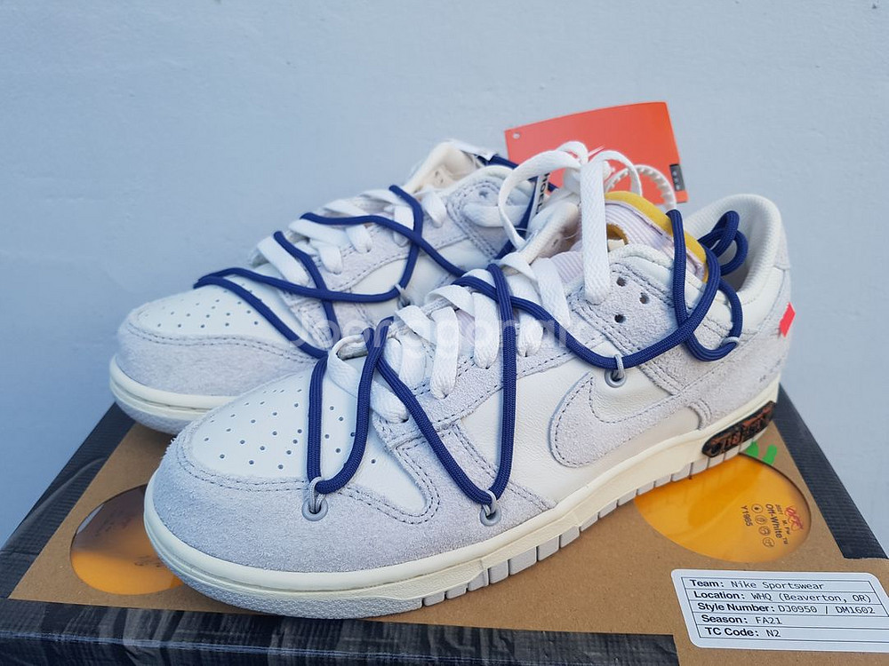 새상품 나이키 덩크 x 오프화이트 260 lot 18--0
