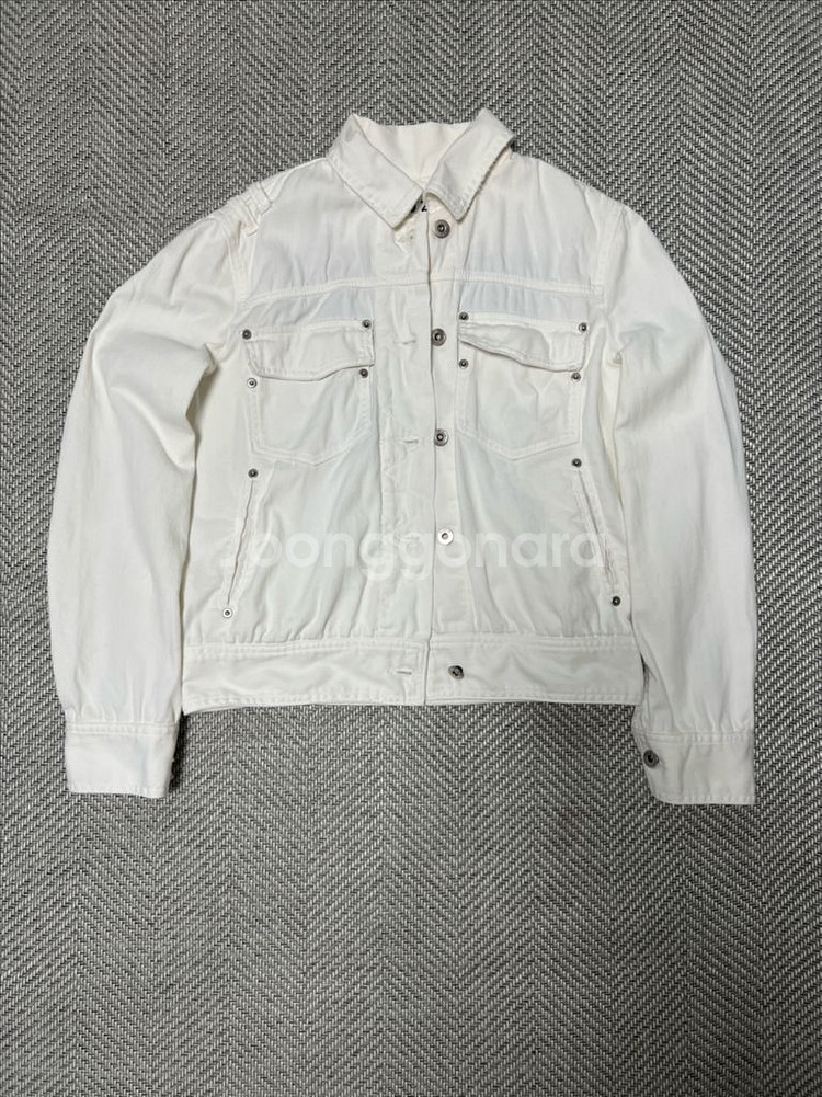오즈세컨 화이트 데님 자켓 정품--0