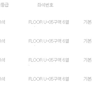 브아솔 12/24 콘서트 SR U5 6열