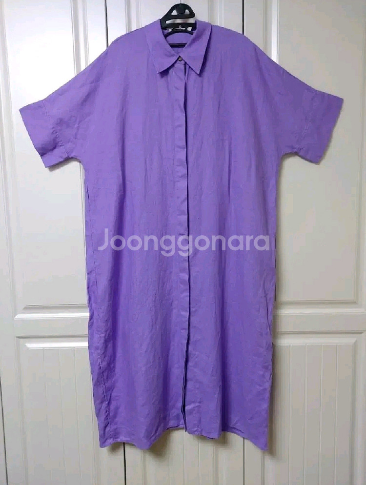 코스 린넨원피스 유로M사이즈 프리사이즈 보라퍼플원피스--1