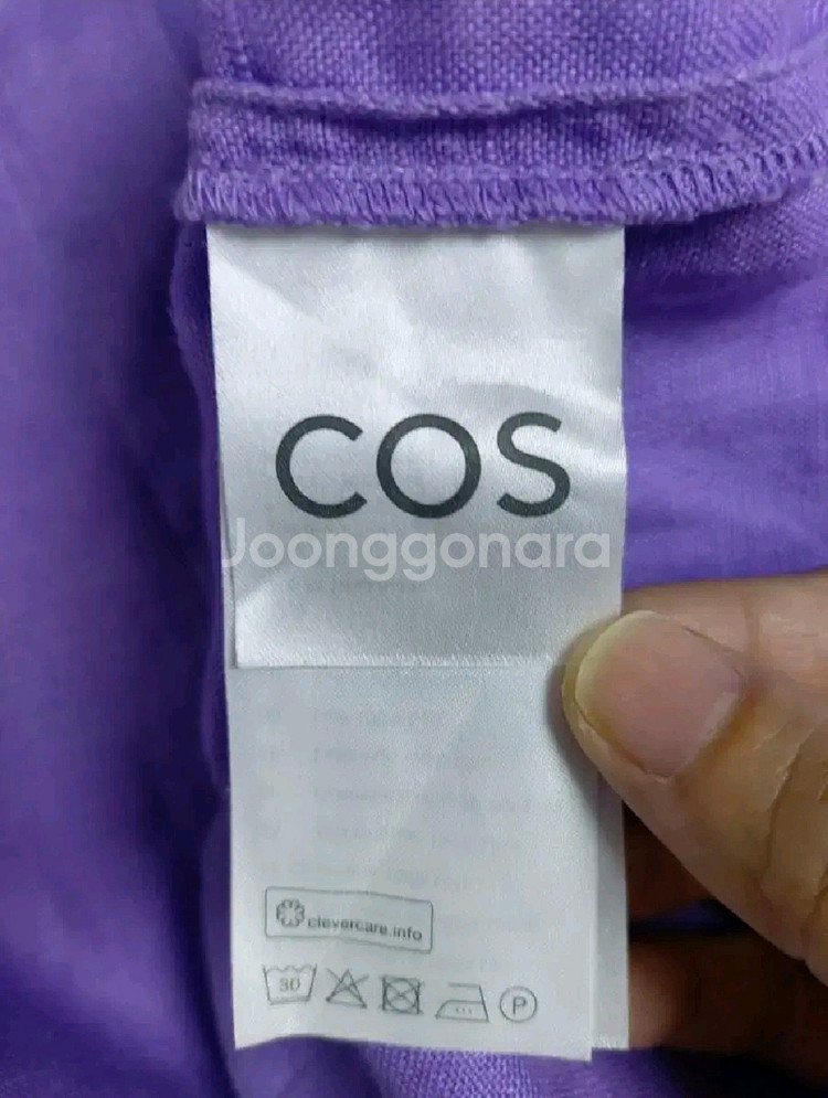 코스 린넨원피스 유로M사이즈 프리사이즈 보라퍼플원피스--5