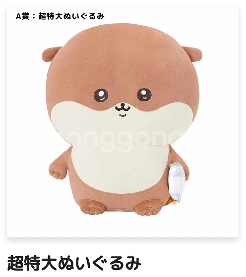 52cm 나가노 마켓 농담곰 카와우소 수달 A상 인형--4