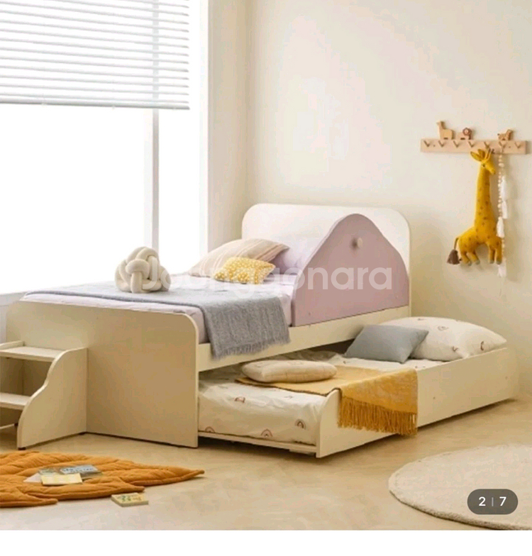 한샘키즈 슬라이딩 2층 침대 샘키즈 가드 포함--0