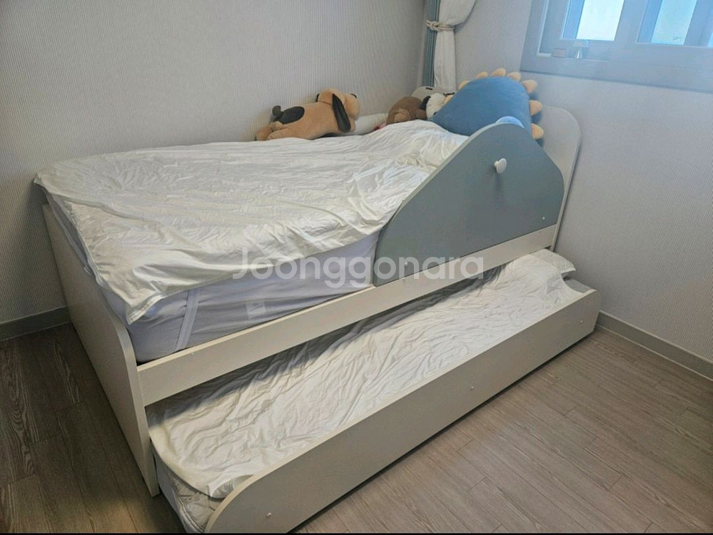 한샘키즈 슬라이딩 2층 침대 샘키즈 가드 포함--2