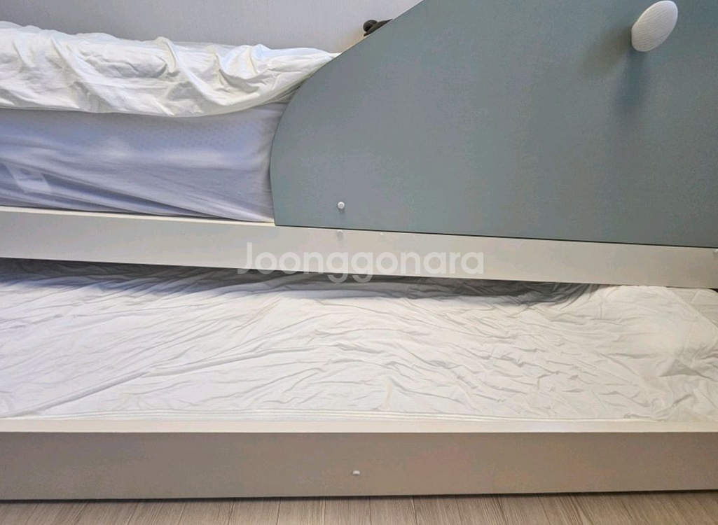 한샘키즈 슬라이딩 2층 침대 샘키즈 가드 포함--4