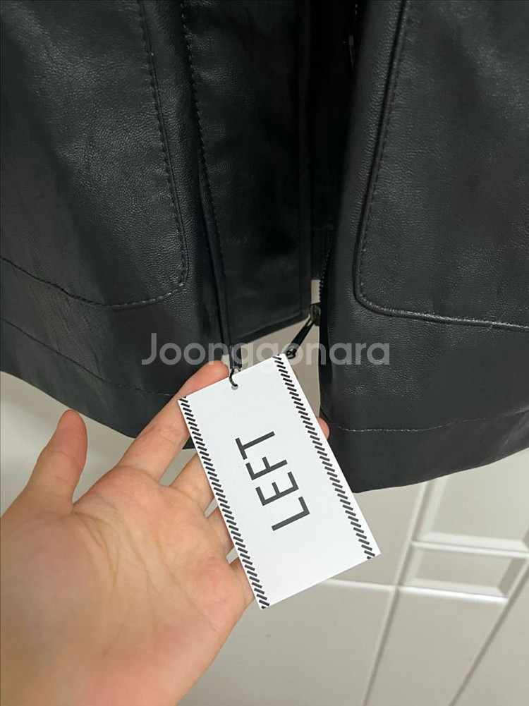 레프트서울 에코레더 하프자켓 블랙--3