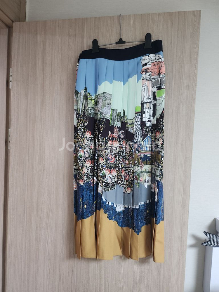 마인 플리츠 스커트--1