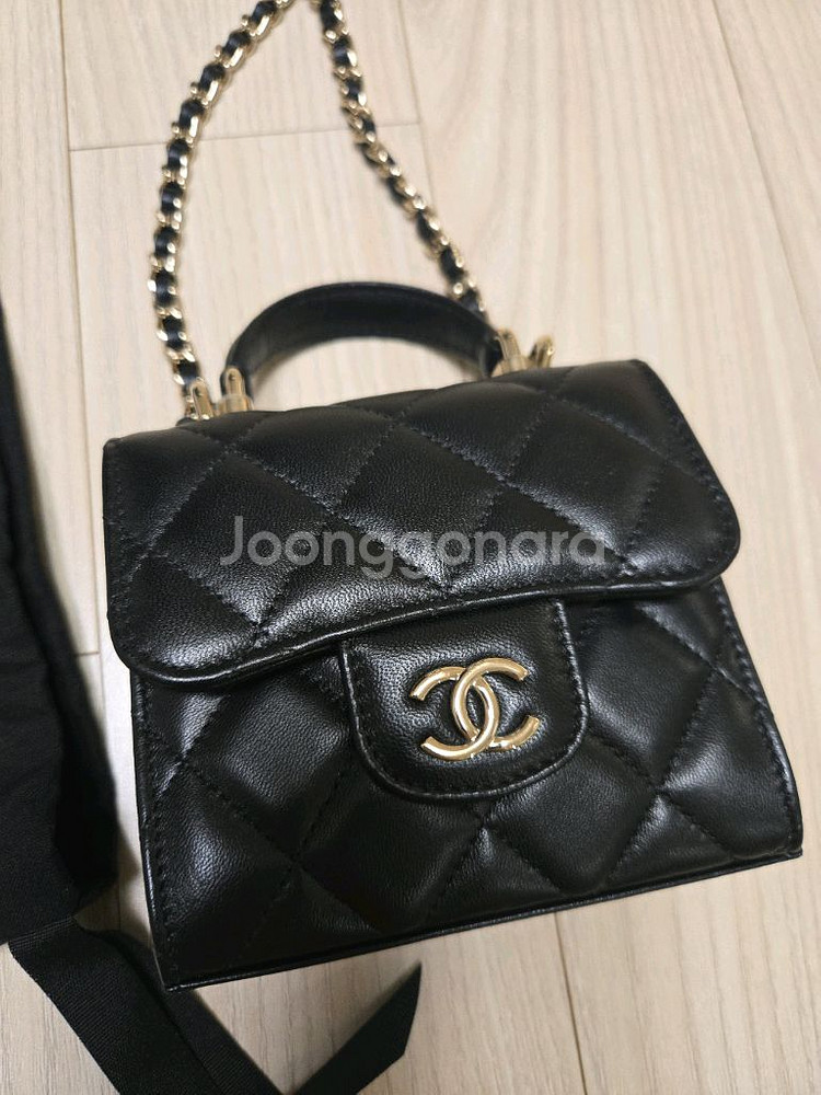 샤넬 AP2682 샤넬 체인미니백 램스킨 샤넬미니탑핸들--0