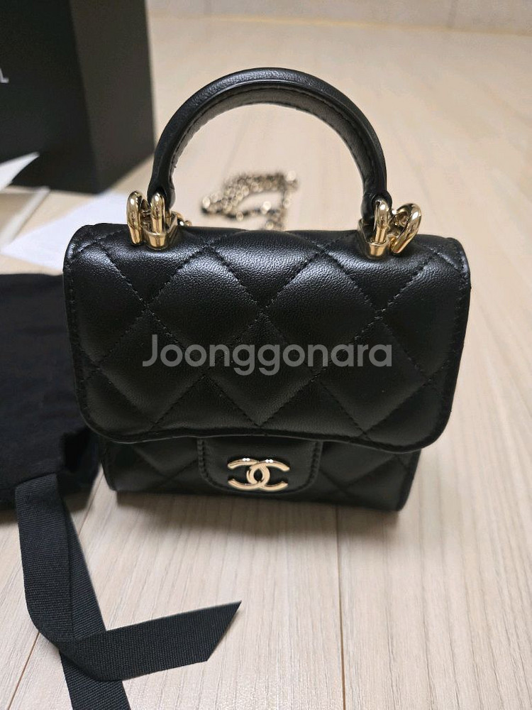 샤넬 AP2682 샤넬 체인미니백 램스킨 샤넬미니탑핸들--1