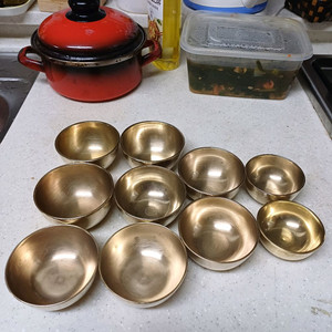 놋그릇 종지,잔10점