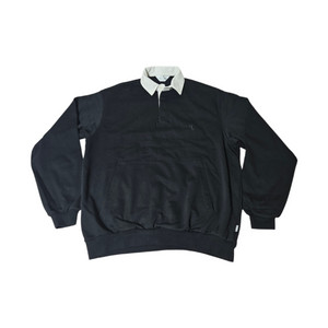 라퍼지스토어 헤비 코튼 오버 럭비 맨투맨 블랙 L