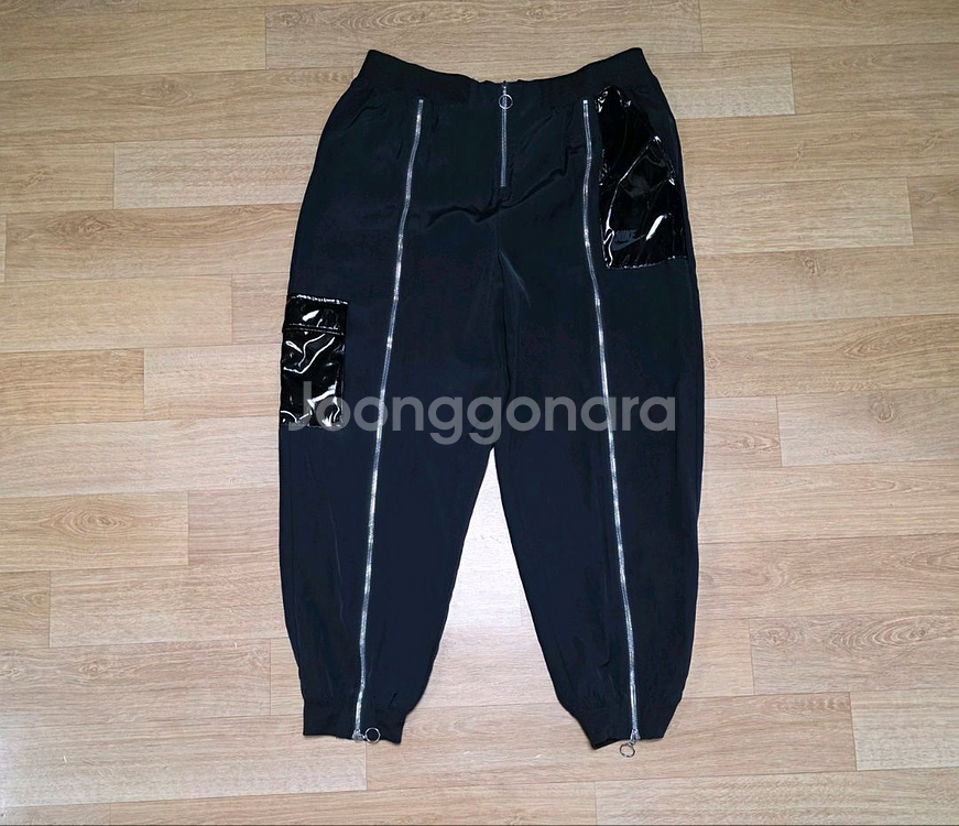 (택포)나이키 블랙 지퍼 조거 팬츠 여 L--0