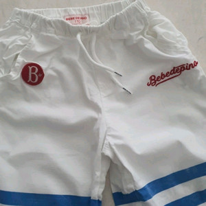 베베드피노 흰색 반바지 상하의 110