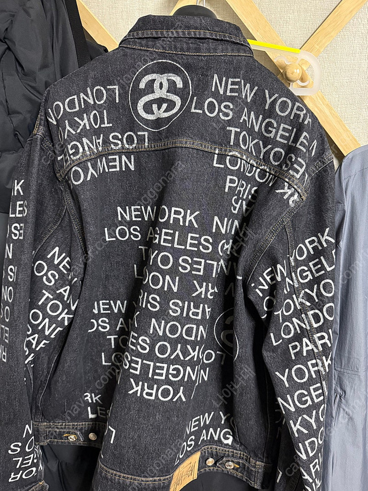 스투시 집 워크 자켓 시티 링크 데님 워시드 블랙 XL 이미지