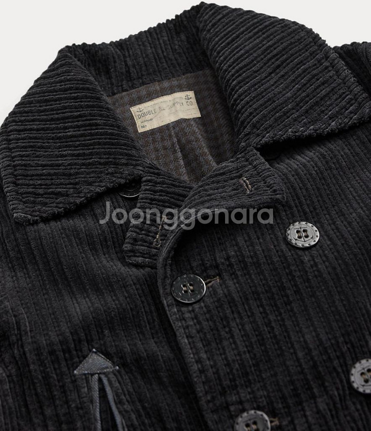 rrl 더블알엘 데님 트림 코듀로이 피코트--1