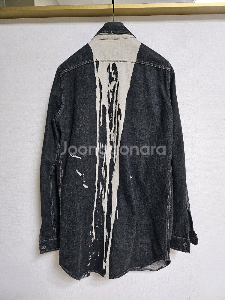릭오웬스 블리치 데님 셔츠 자켓--2