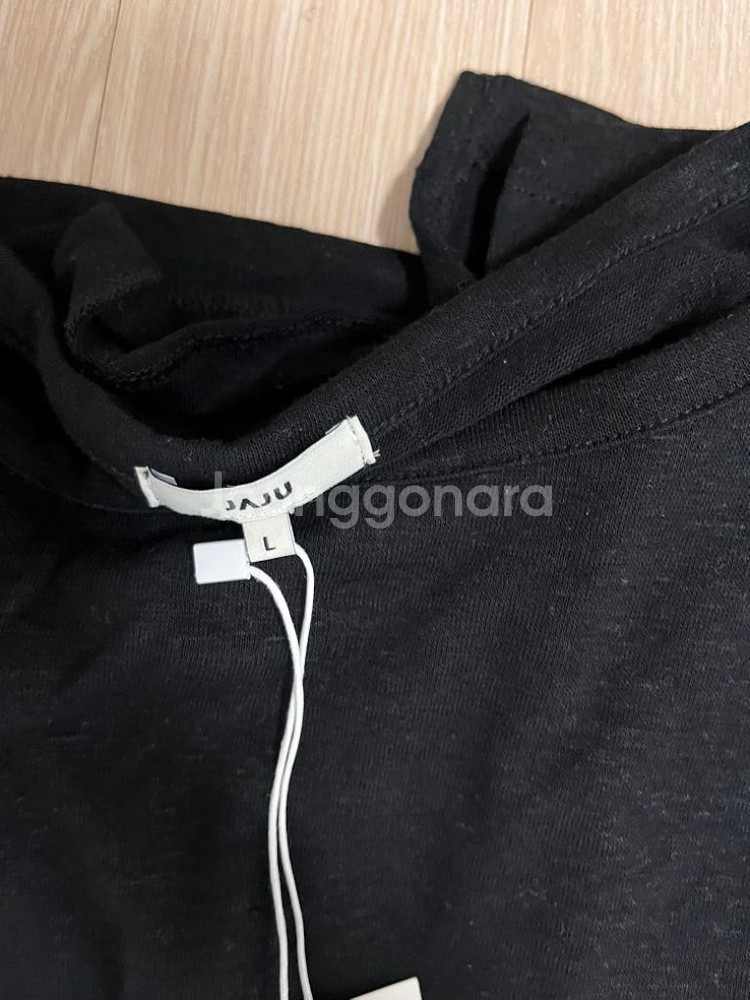 자주 티셔츠 린넨 칠부티셔츠(새상품)--1