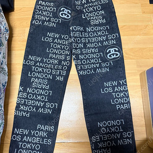 스투시 빅 올 진 시티 링크 데님 워시드 블랙 30 이미지