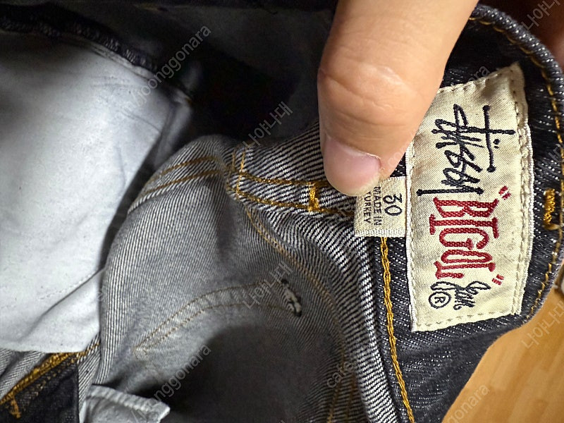 스투시 빅 올 진 시티 링크 데님 워시드 블랙 30 이미지