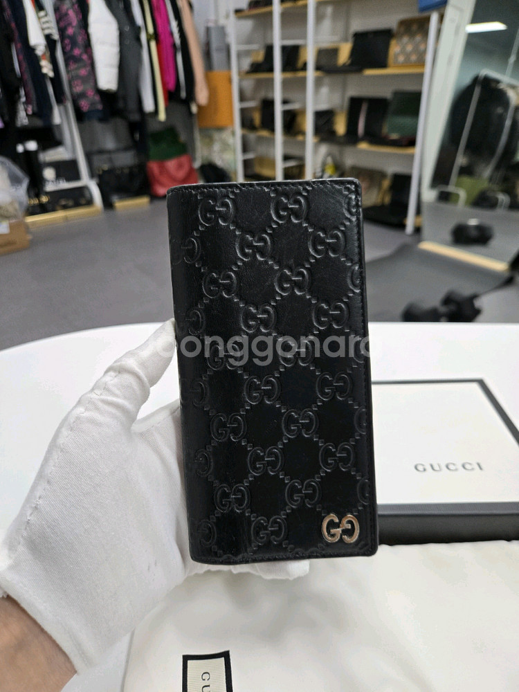[A급컨디션]구찌 인터로킹 GG 장지갑--0