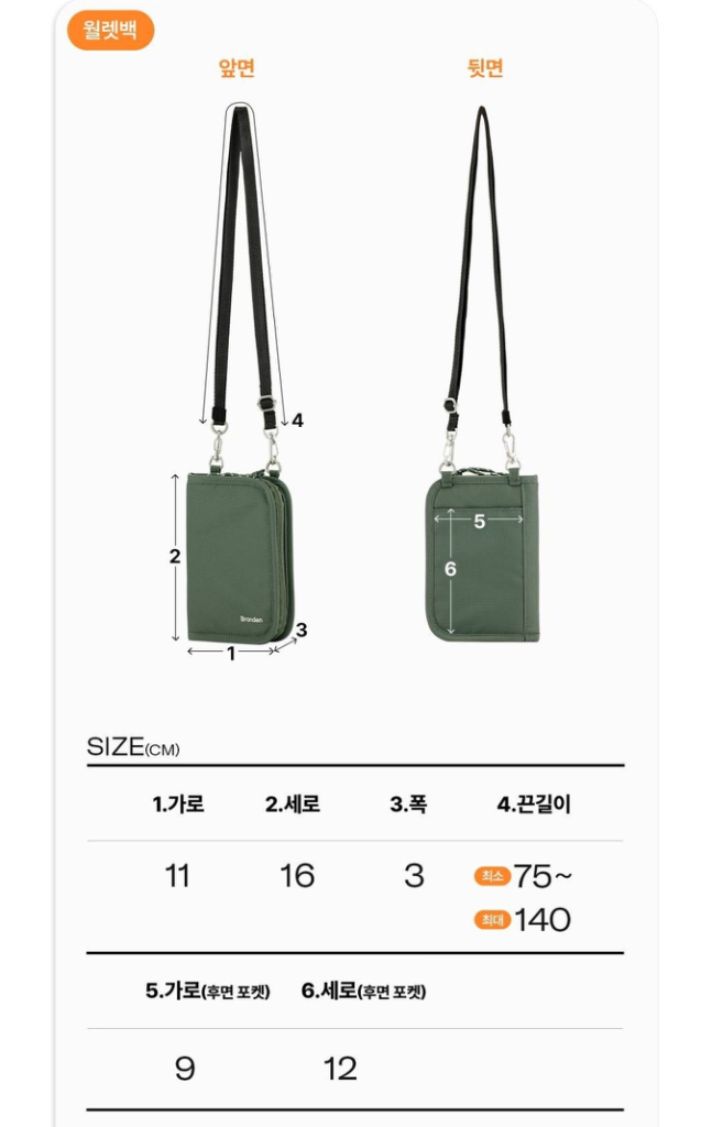 브랜든 세이프 크로스 바디백 가방S+월렛백(새상품)--2