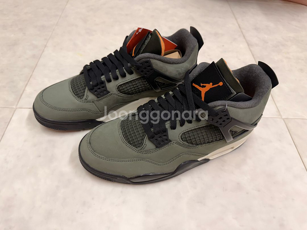 조던4x언디핏 레트로 OG SP 딥그린 265사이즈--2