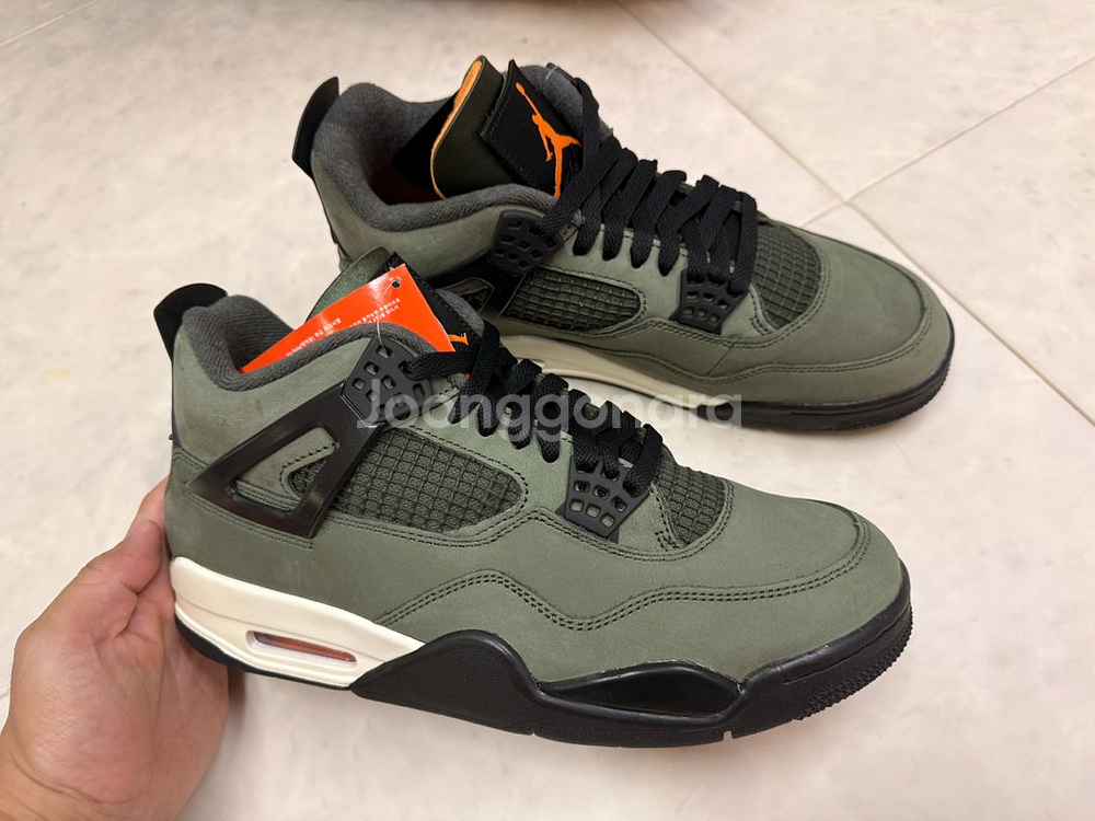 조던4x언디핏 레트로 OG SP 딥그린 265사이즈--1