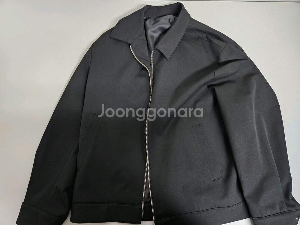 무신사 릴렉스드 미니멀 블루종 자켓 블랙 2XL--1