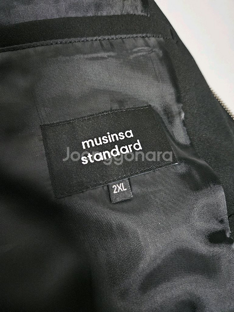 무신사 릴렉스드 미니멀 블루종 자켓 블랙 2XL--2