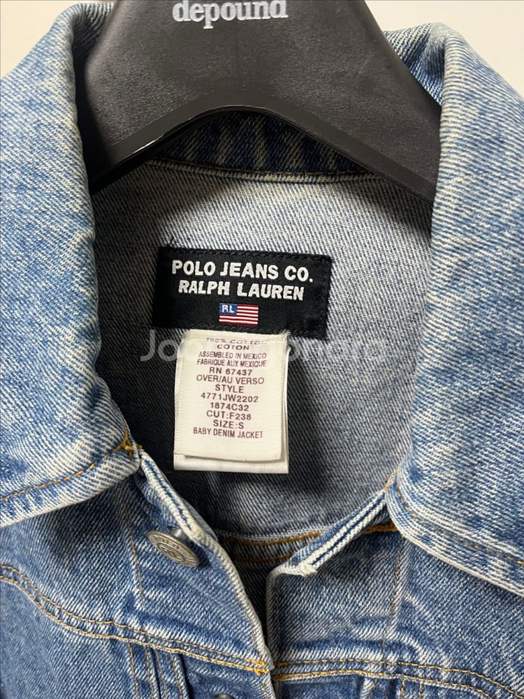 폴로 크롭 데님 자켓 m--1
