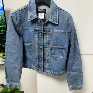 폴로 크롭 데님 자켓 m