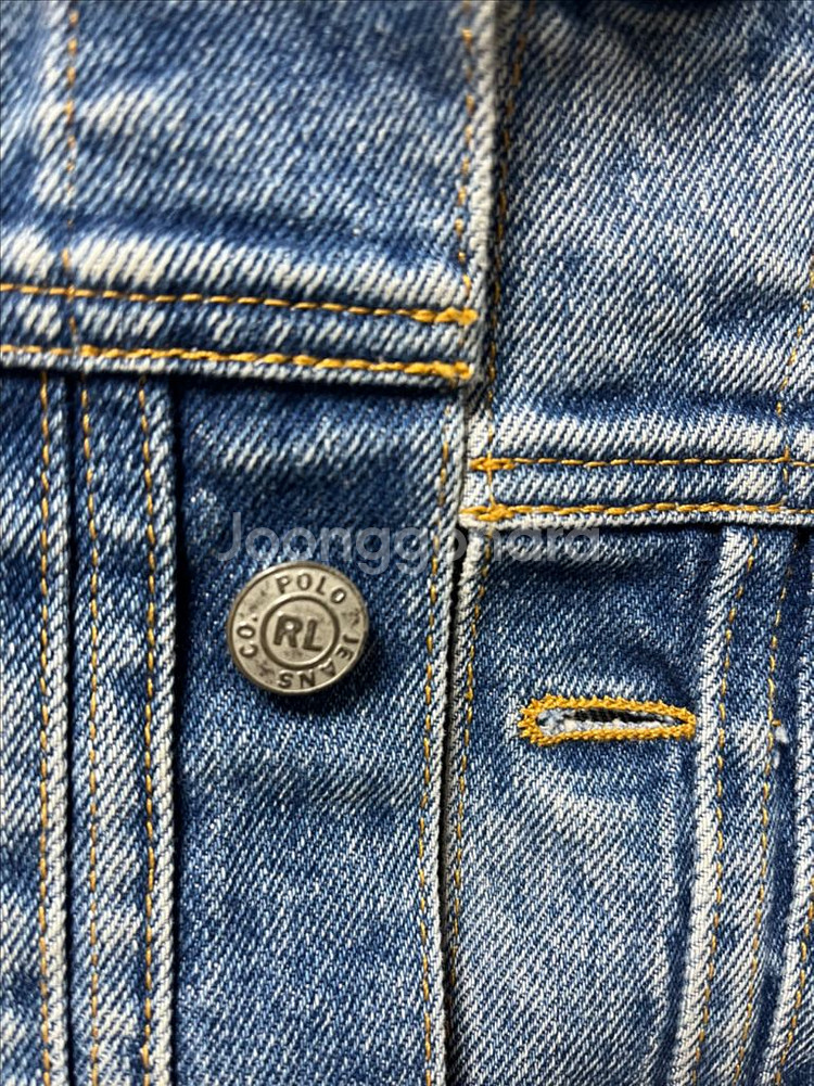 폴로 크롭 데님 자켓 m--3