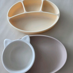 블루마마 실리콘 식판2개/모니 실리콘 식판 택포