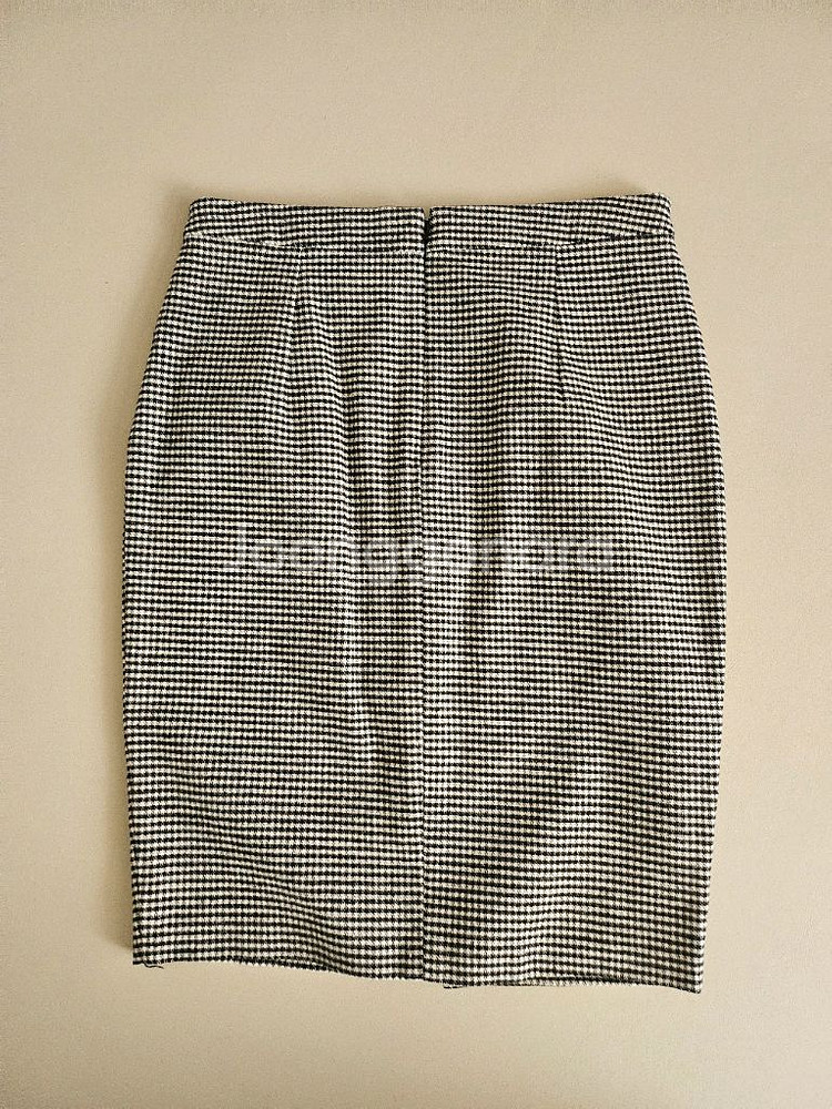 체크 스커트--1