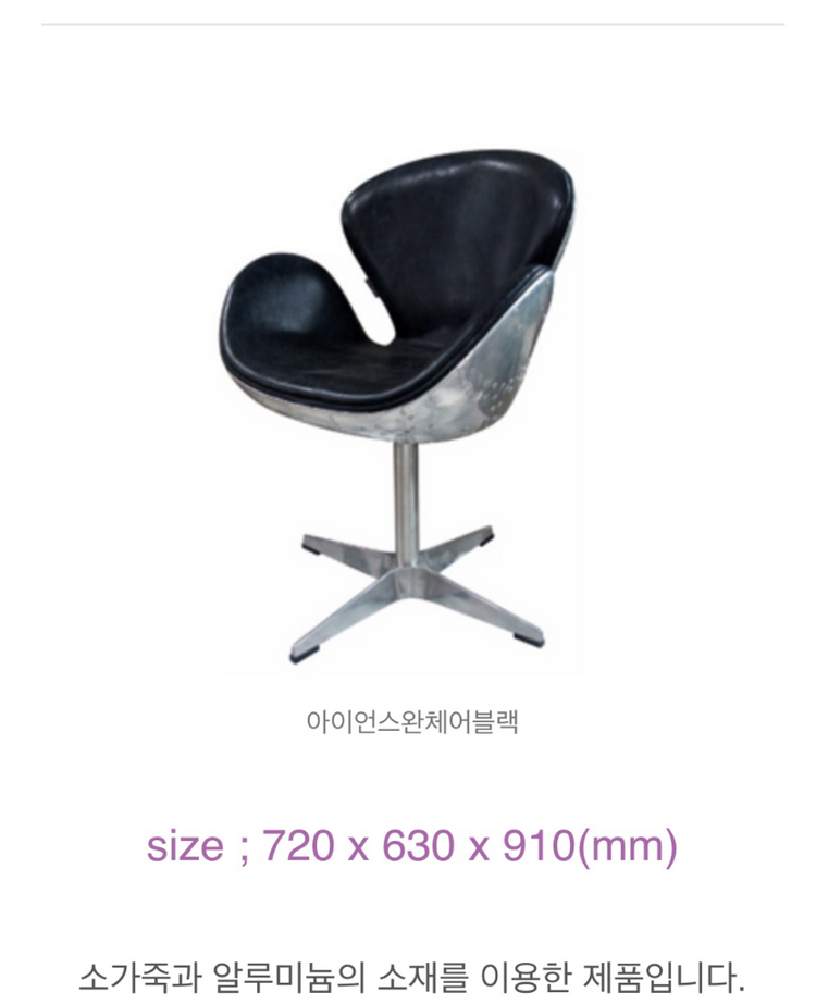 까사알렉시스 _ 아이언 스완체어 이미지