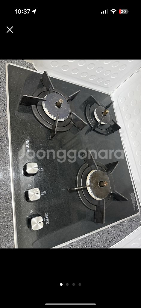 린나이 3구 가스레인지--1