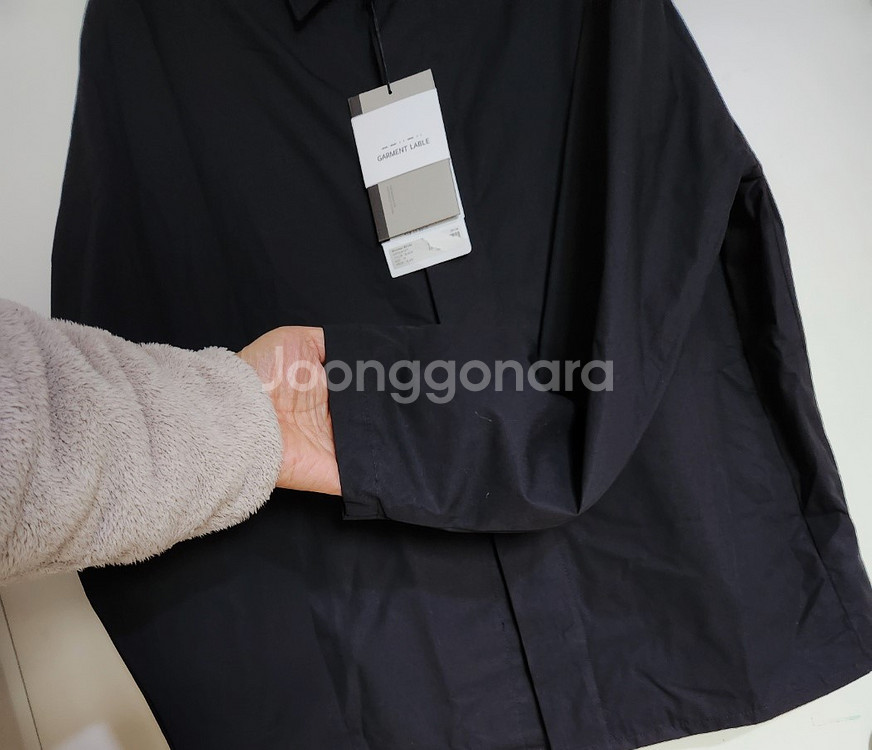새거 오버핏M 가먼트레이블 코튼 셔츠자켓--2