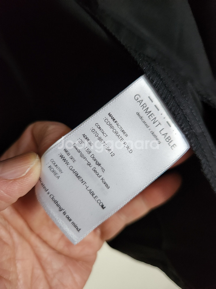 새거 오버핏M 가먼트레이블 코튼 셔츠자켓--5